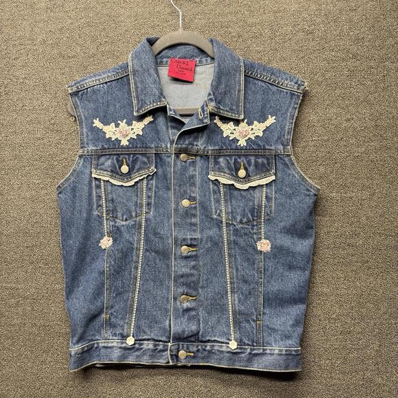 Jackets & Blazers - VTG 80s Carol’s Denims Personalized Womens 100%Cotton Vest M